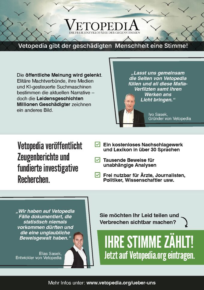 Titelseite des Vetopedia-Flyers